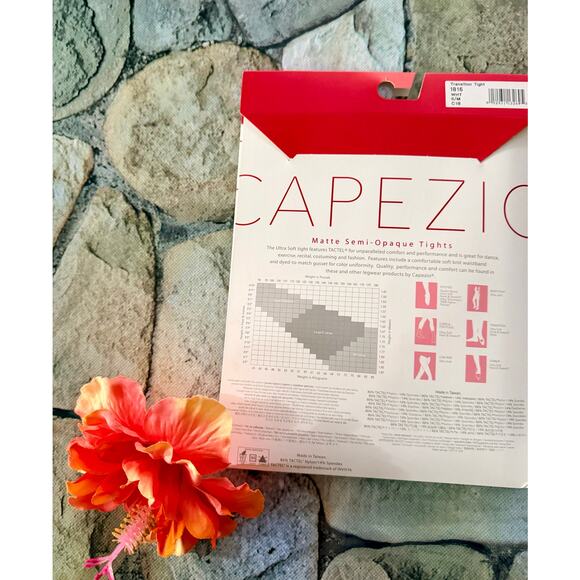 NEW WHITE CAPEZIO TIGHTS-small/medium - Picture 2 of 4